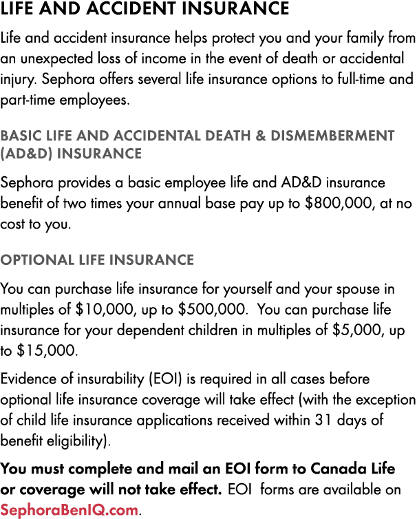 Life and accident insurance Life and accident insurance helps protect you and your family from an unexpected loss of...